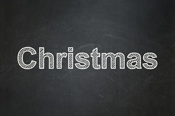 Image showing Entertainment, concept: Christmas on chalkboard background