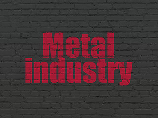 Image showing Manufacuring concept: Metal Industry on wall background