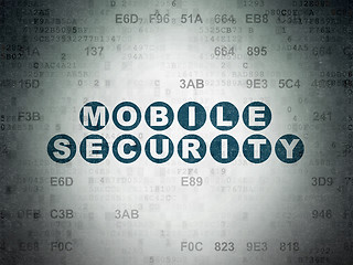 Image showing Safety concept: Mobile Security on Digital Paper background