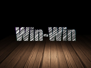 Image showing Business concept: Win-Win in grunge dark room