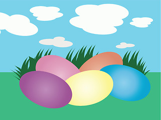 Image showing Easter Eggs Greeting Card