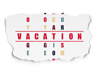 Image showing Vacation concept: Vacation in Crossword Puzzle