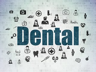 Image showing Medicine concept: Dental on Digital Paper background