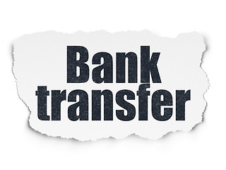 Image showing Banking concept: Bank Transfer on Torn Paper background