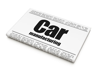 Image showing Industry concept: newspaper headline Car Manufacturing