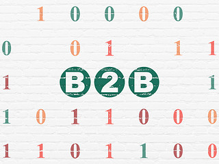 Image showing Finance concept: B2b on wall background