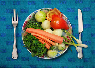 Image showing vegetables on plate