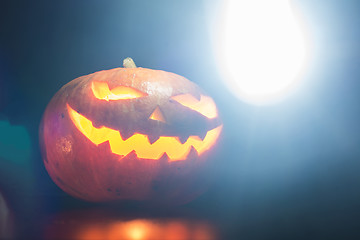 Image showing Halloween pumpkin on black