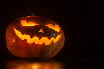 Image showing Halloween pumpkin on black