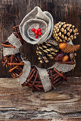 Image showing autumn wreath garland