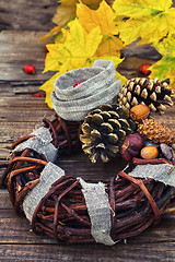 Image showing autumn wreath garland