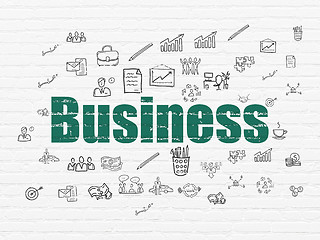 Image showing Finance concept: Business on wall background