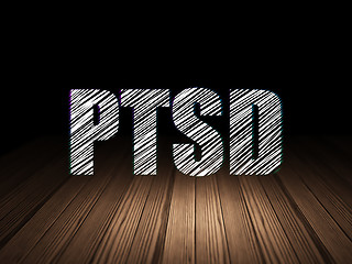 Image showing Healthcare concept: PTSD in grunge dark room