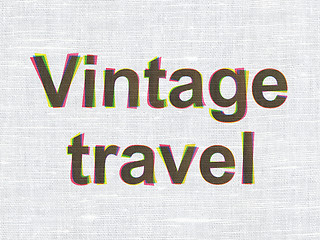 Image showing Tourism concept: Vintage Travel on fabric texture background