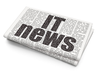 Image showing News concept: IT News on Newspaper background