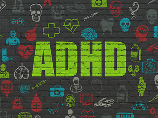 Image showing Health concept: ADHD on wall background