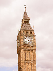 Image showing Retro looking Big Ben in London