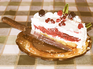 Image showing Retro looking Pie cake