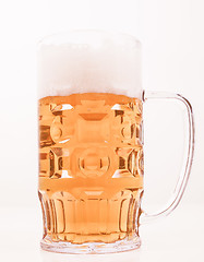 Image showing Retro looking Lager beer glass