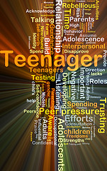 Image showing Teenager background concept glowing