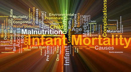 Image showing Infant mortality background concept glowing