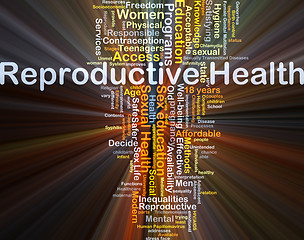 Image showing Reproductive health background concept glowing