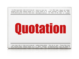 Image showing Banking concept: newspaper headline Quotation