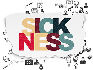 Image showing Health concept: Sickness on Torn Paper background