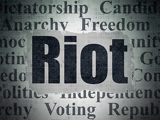 Image showing Politics concept: Riot on Digital Paper background