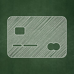 Image showing Business concept: Credit Card on chalkboard background