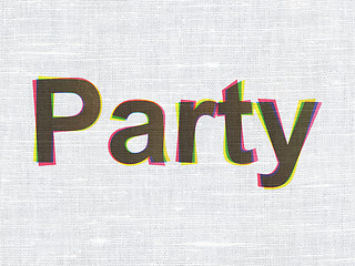 Image showing Holiday concept: Party on fabric texture background