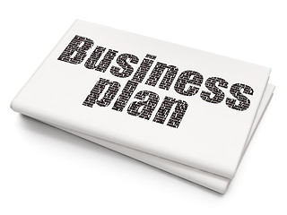 Image showing Finance concept: Business Plan on Blank Newspaper background