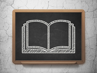 Image showing Science concept: Book on chalkboard background
