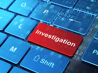 Image showing Science concept: Investigation on computer keyboard background