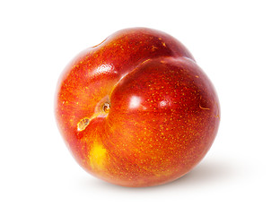 Image showing Single yellow and red plum horizontally