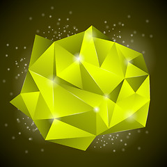 Image showing Abstract Polygonal Yellow Banner
