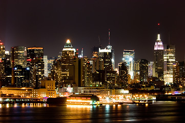 Image showing Manhattan at night