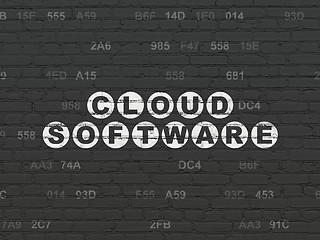 Image showing Cloud networking concept: Cloud Software on wall background