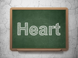 Image showing Medicine concept: Heart on chalkboard background