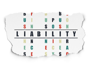 Image showing Insurance concept: Liability in Crossword Puzzle