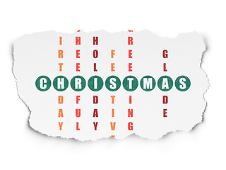 Image showing Holiday concept: Christmas in Crossword Puzzle