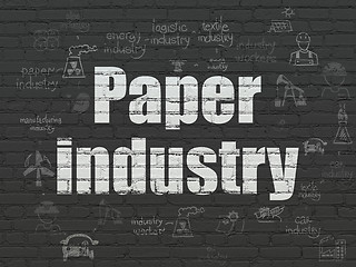 Image showing Manufacuring concept: Paper Industry on wall background