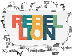 Image showing Politics concept: Rebellion on Torn Paper background