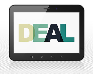 Image showing Finance concept: Tablet Pc Computer with Deal on  display