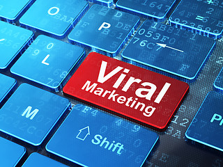 Image showing Marketing concept: Viral Marketing on computer keyboard background