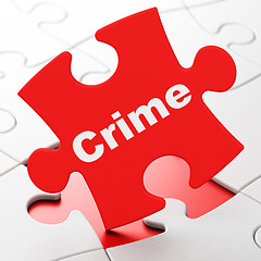 Image showing Privacy concept: Crime on puzzle background