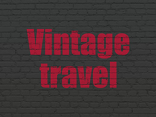 Image showing Vacation concept: Vintage Travel on wall background