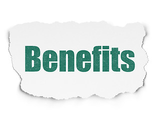 Image showing Finance concept: Benefits on Torn Paper background