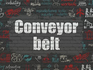 Image showing Industry concept: Conveyor Belt on wall background