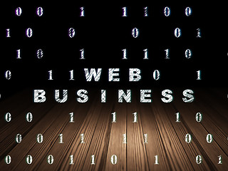 Image showing Web development concept: Web Business in grunge dark room